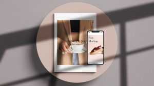 Free Magazine Cover and iPhone Mockup
