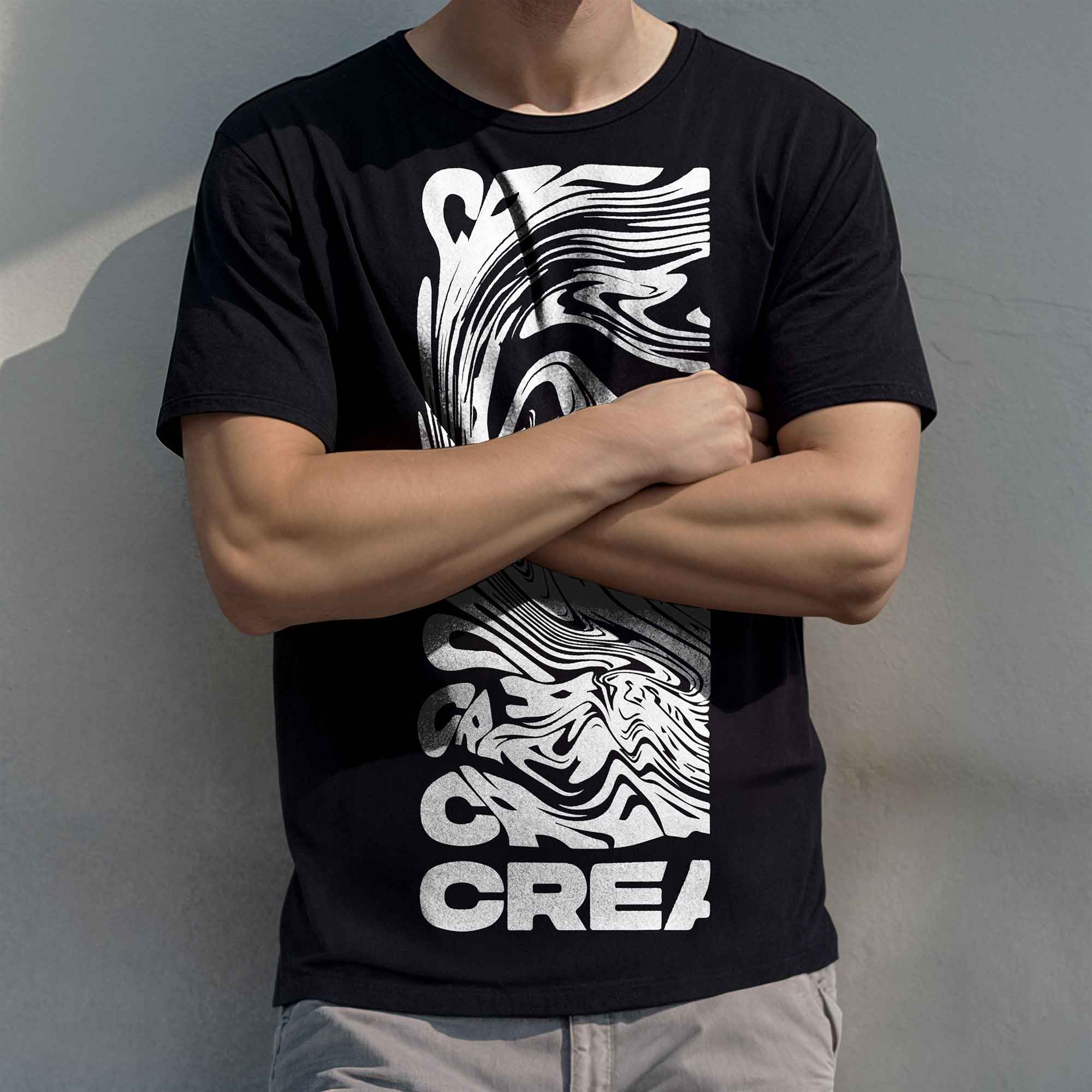 Free Male Black T-shirt Mockup Free PSD