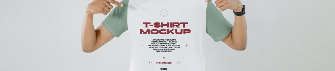 Free Man Wearing T-Shirt Mockup