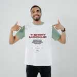 Free Man Wearing T-Shirt Mockup