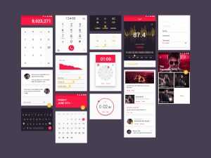 Free Material Design UI Kit PSD Template