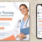 Free Medical College Course Details Poster Design PSD Template – B.Sc Admission Social Media Banner