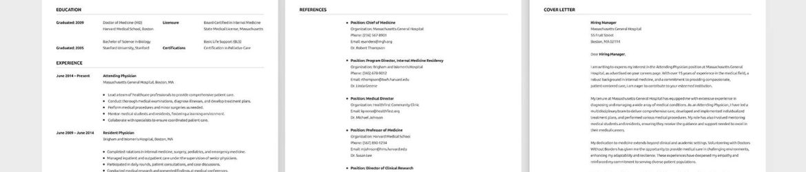 Free Medical Physician CV Resume PSD Template