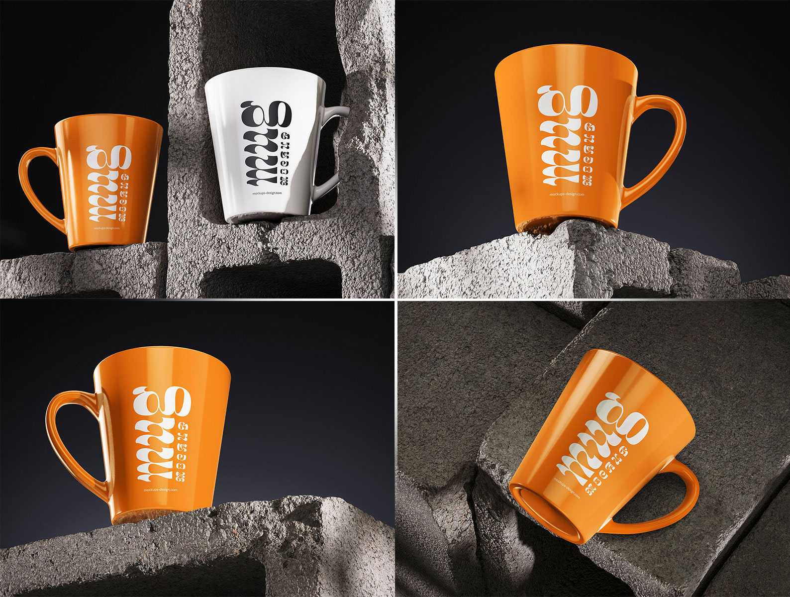 Free Melamine Coffee / Tea Mug Mockup PSD Set