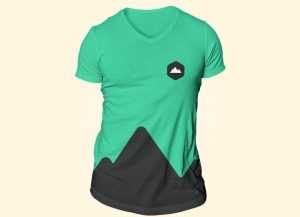Free Men Body Shaped T-Shirt Mockup