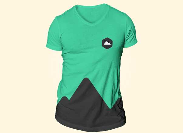 Free Men Body Shaped T-Shirt Mockup