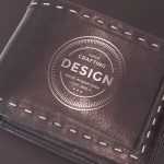 Free Men's Leather Wallet Purse Mockup PSD