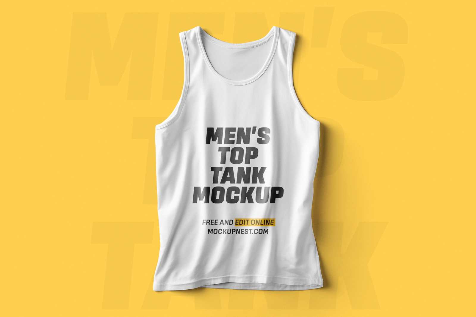 Free Men's Top Tank Mockup