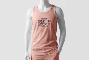Free Men Tank Top Mockup PSD on Mannequin - High Resolution Apparel Mockup