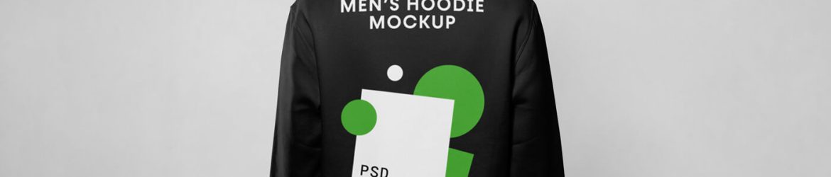 Free Men’s Hoodie Backside Mockup PSD