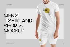 Free Men’s T-Shirt and Shorts Mockup PSD