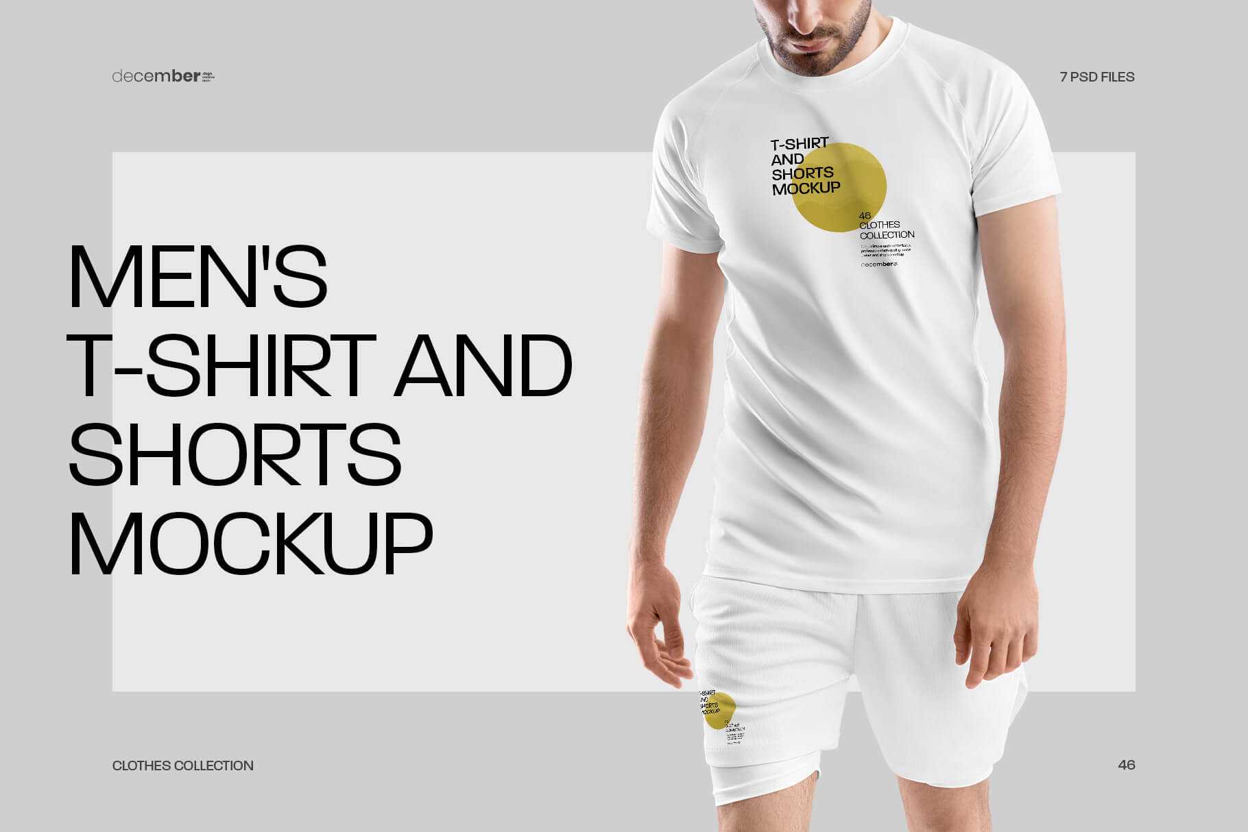 Free Men’s T-Shirt and Shorts Mockup PSD