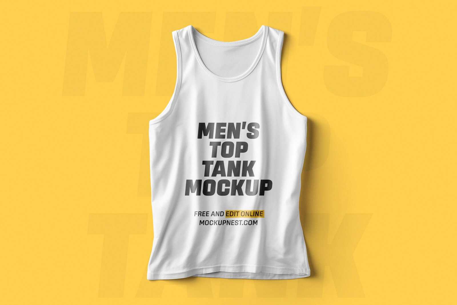 Free Men’s Top Tank Mockup PSD for Apparel Branding