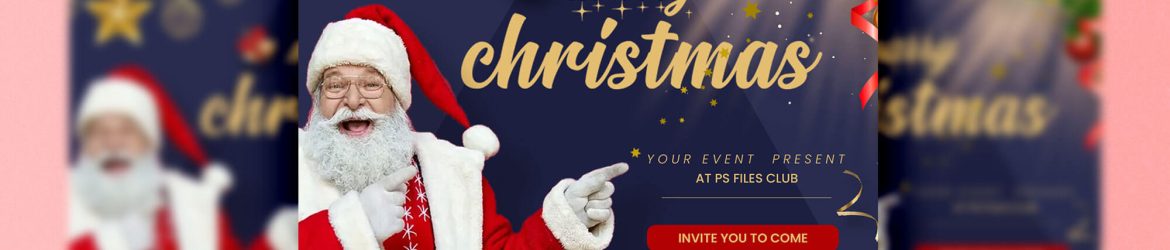 Free Merry Christmas Event Free Social Media Post Design Template PSD