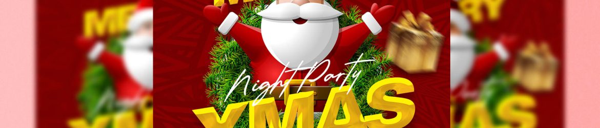 Free Merry Xmas Night Party Social Media Post Design Template PSD