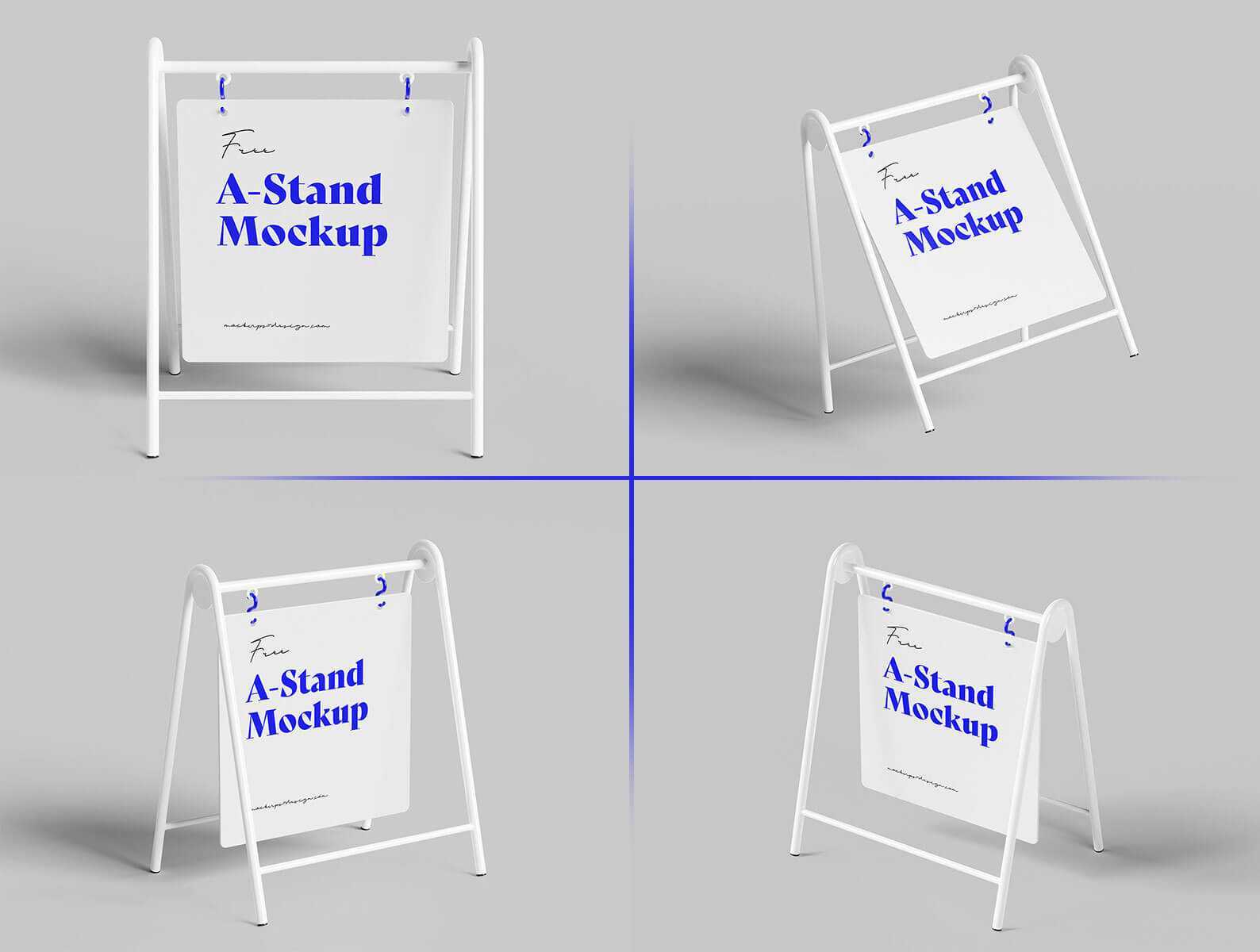 Free Metal A-stand Mockups PSD set