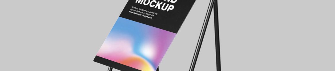 Free Metal A-Stand Mockups PSD set