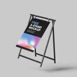 Free Metal A-Stand Mockups PSD set