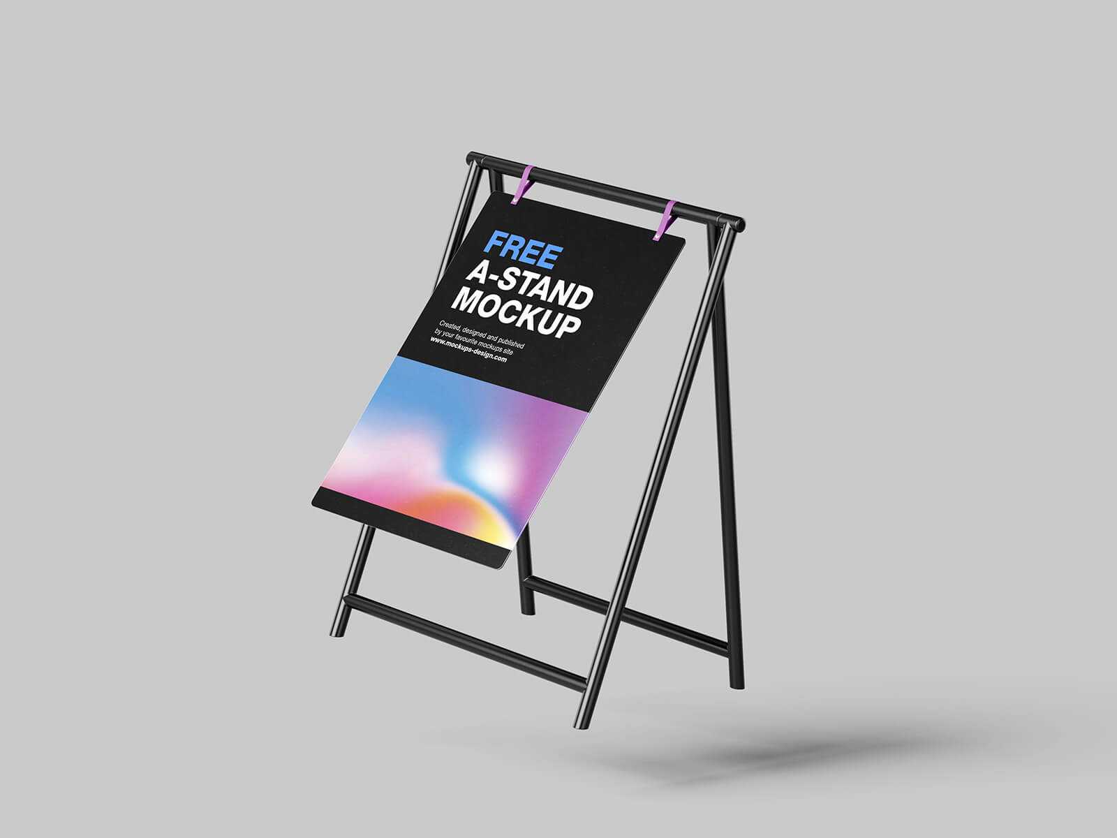 Free Metal A-Stand Mockups PSD set
