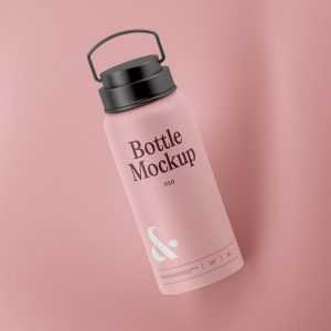 Free Metal Bottle Mockup