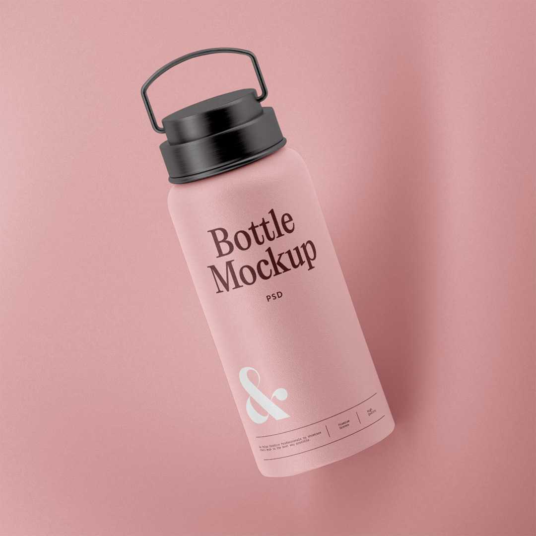 Free Metal Bottle Mockup