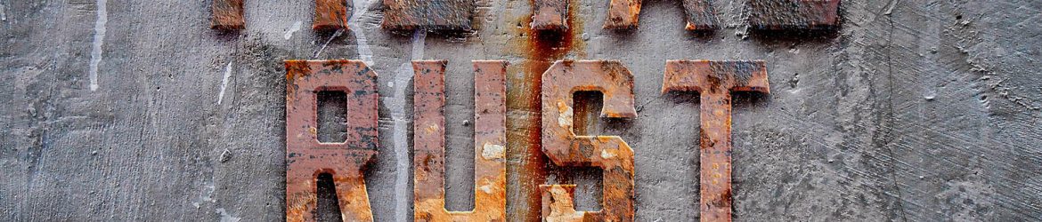 Free Metal Rust Text Logo Mockup PSD