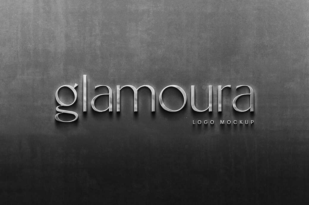 Free Metal Signage Text Effect Logo Mockup PSD