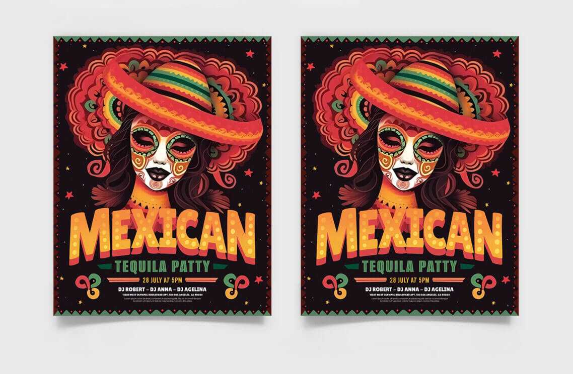 Free Mexican Party Flyer PSD Template