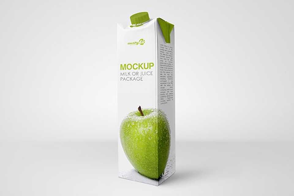 Free Milk or Juice Package MockUp