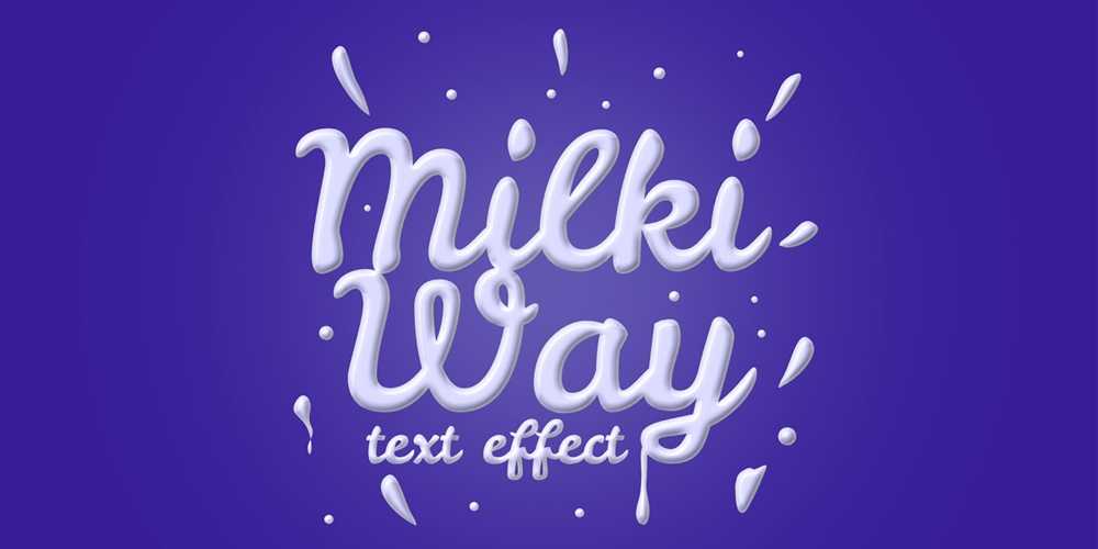 Free Milk Text Mockup PSD