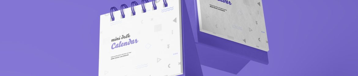 Free Mini Desk Calendar Mockup