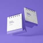 Free Mini Desk Calendar Mockup
