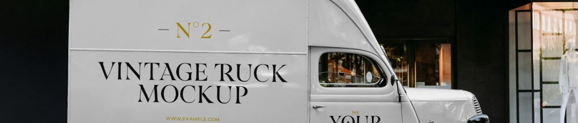 Free Mini Truck PSD Mockup