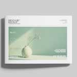 Free Minimal A4 Landscape Brochure Cover Mockup Top View