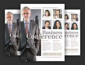 Free Minimal Business Conference Flyer PSD Template