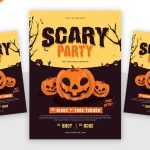 Free Minimal Halloween Scary Party PSD Flyer Template