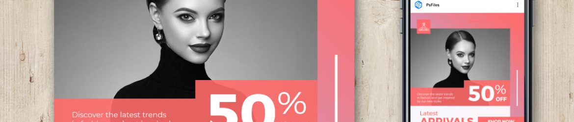 Free Minimal Instagram Post PSD Template for Clothing Stores
