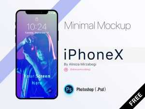 Free Minimal Iphone X PSD Mockup