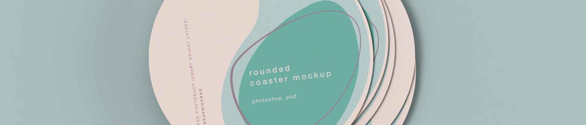 Free Minimal Rounded Coaster Mockup