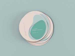 Free Minimal Rounded Coaster Mockup