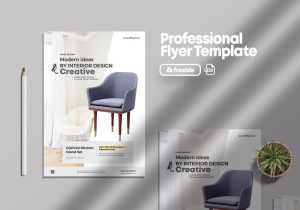 Free Minimalist Furniture Flyer PSD Template