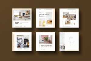 Free Minimalist Interior Design Instagram Post Template PSD