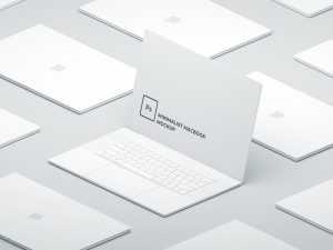 Free Minimalist MacBook Mockup