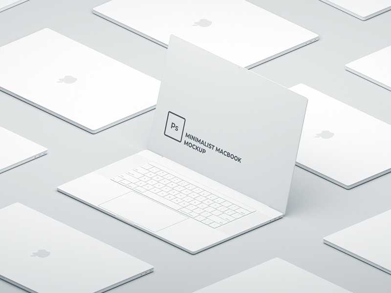 Free Minimalist MacBook Mockup