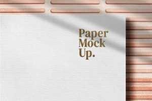 Free Minimalist Paper Print Logo Mockup PSD