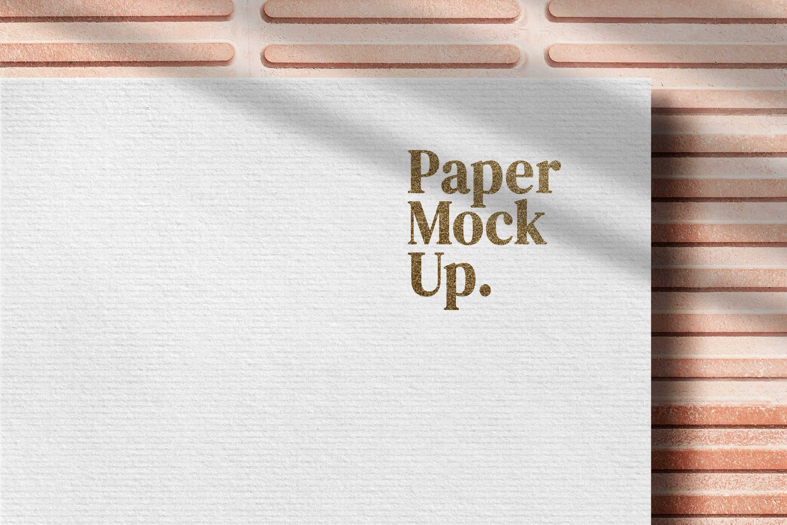 Free Minimalist Paper Print Logo Mockup PSD