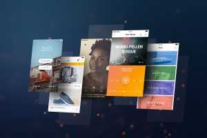 Free Mobile App Screens Mockup PSD