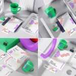 Free Modern and Stylish Stationery Branding Mockups PSD PSD