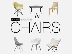 Free Modern Chairs PSD Design Resources for Architecture