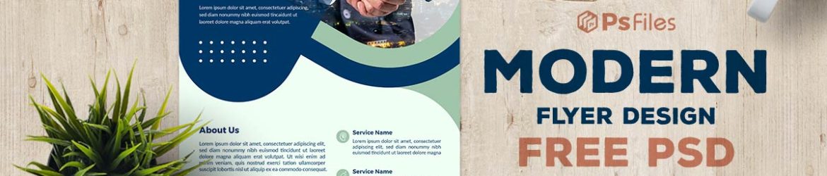 Free Modern Corporate Business Flyer Design PSD Template